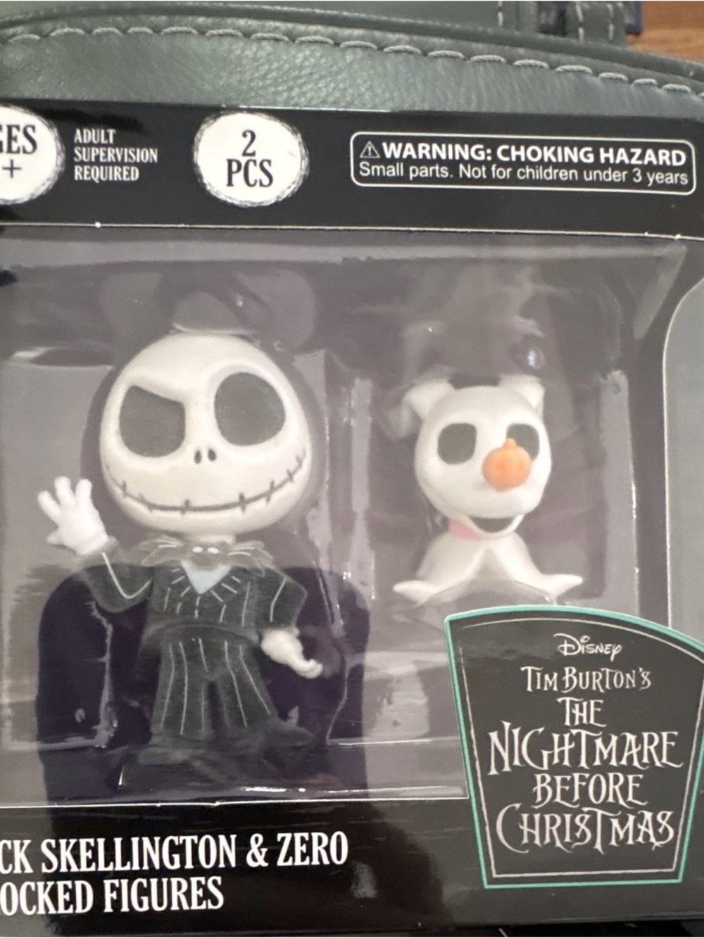 Nightmare Before Christmas Jack and Zero Flocked Figurine 2 character set